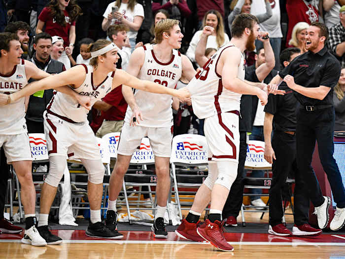 Colgate celebrates its Patriot League title